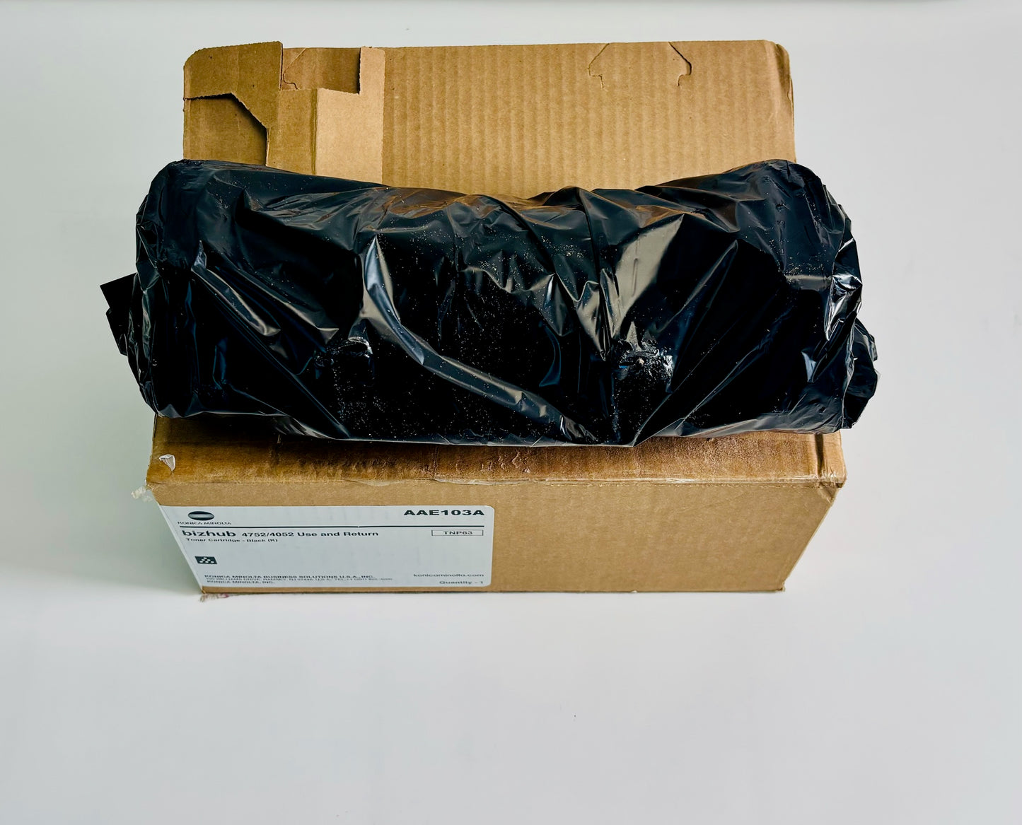Genuine Konica Minolta 4052,4752 Black Toner TNP63, AAE1030A (Open w/Sealed Bag)