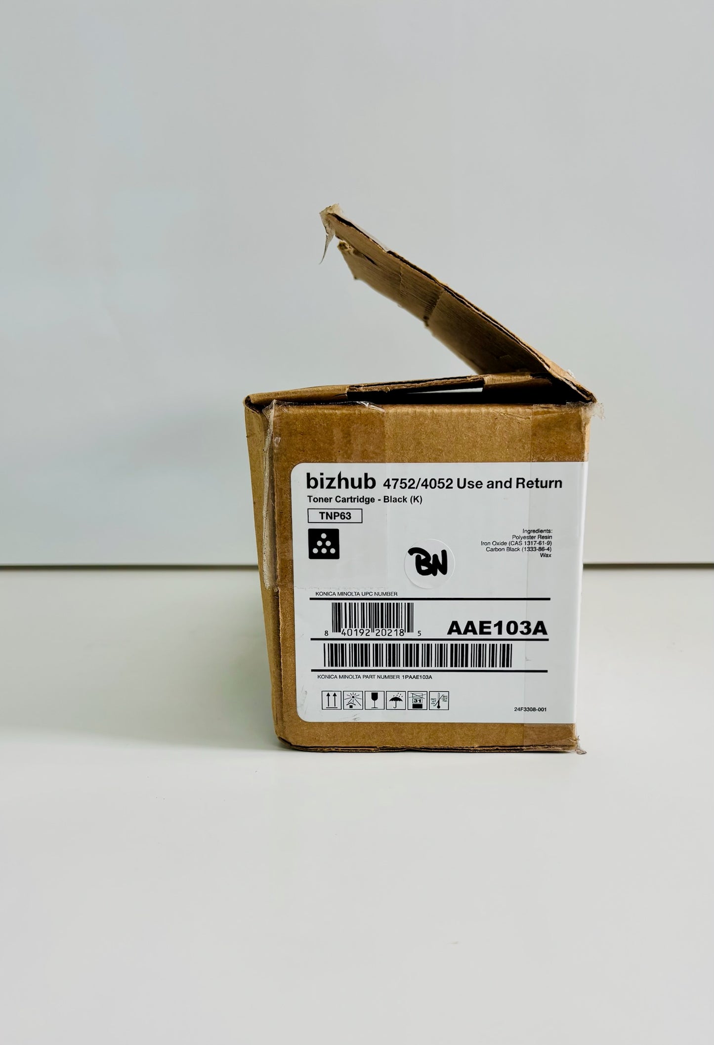 Genuine Konica Minolta 4052,4752 Black Toner TNP63, AAE1030A (Open w/Sealed Bag)
