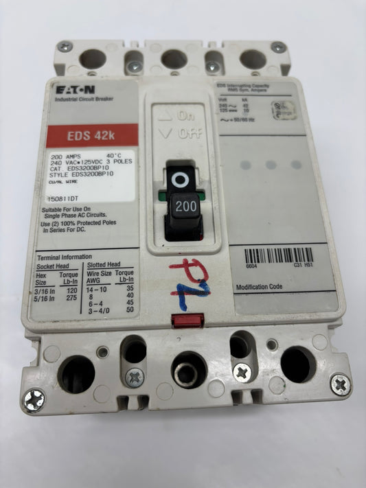 Eaton EDS3200BP10 200 Amps 50/60 Hz 240 Vac