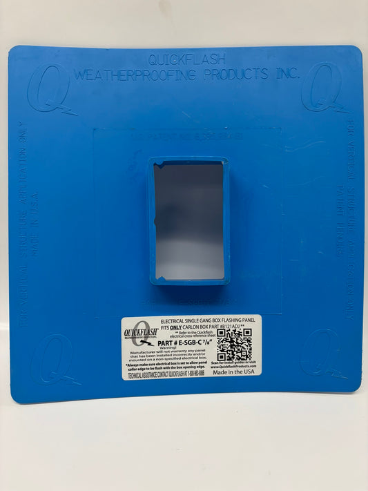 12 PACK Quickflash E-SGB_C 7/8 SINGLE GANG BOX FLASHING PANEL