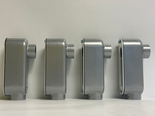 4 PK Southwire Topaz (LB4CG) 1-1/4" Rigid Conduit Body LB-Type w Cover and Gasket