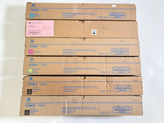 6 OEM Konica Minolta Bizhub C250i,C300i,C360i TN328C,LM,M,Y,K,K Toners