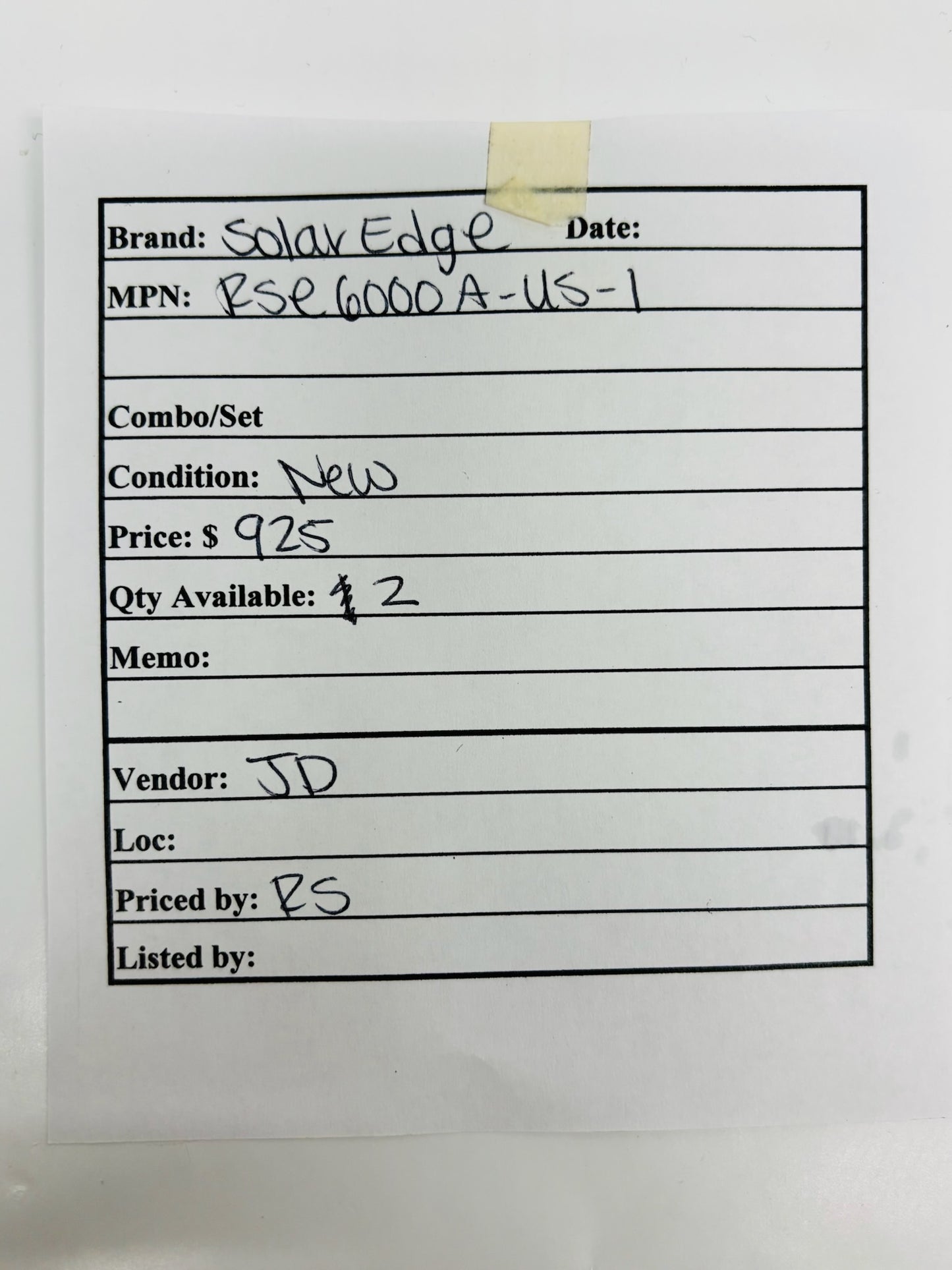 SolarEdge SE5000A-US-2 5kW Single-Phase Grid-Tied Solar Inverter