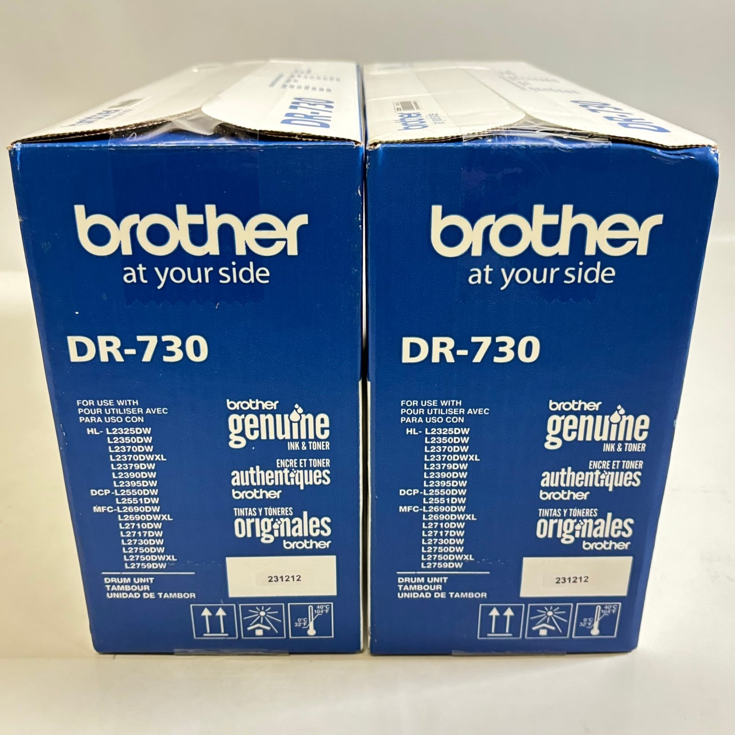 2 OEM Brother DCP-L2550DW,L2370DW,L2750DW Drum Units DR730, DR-730