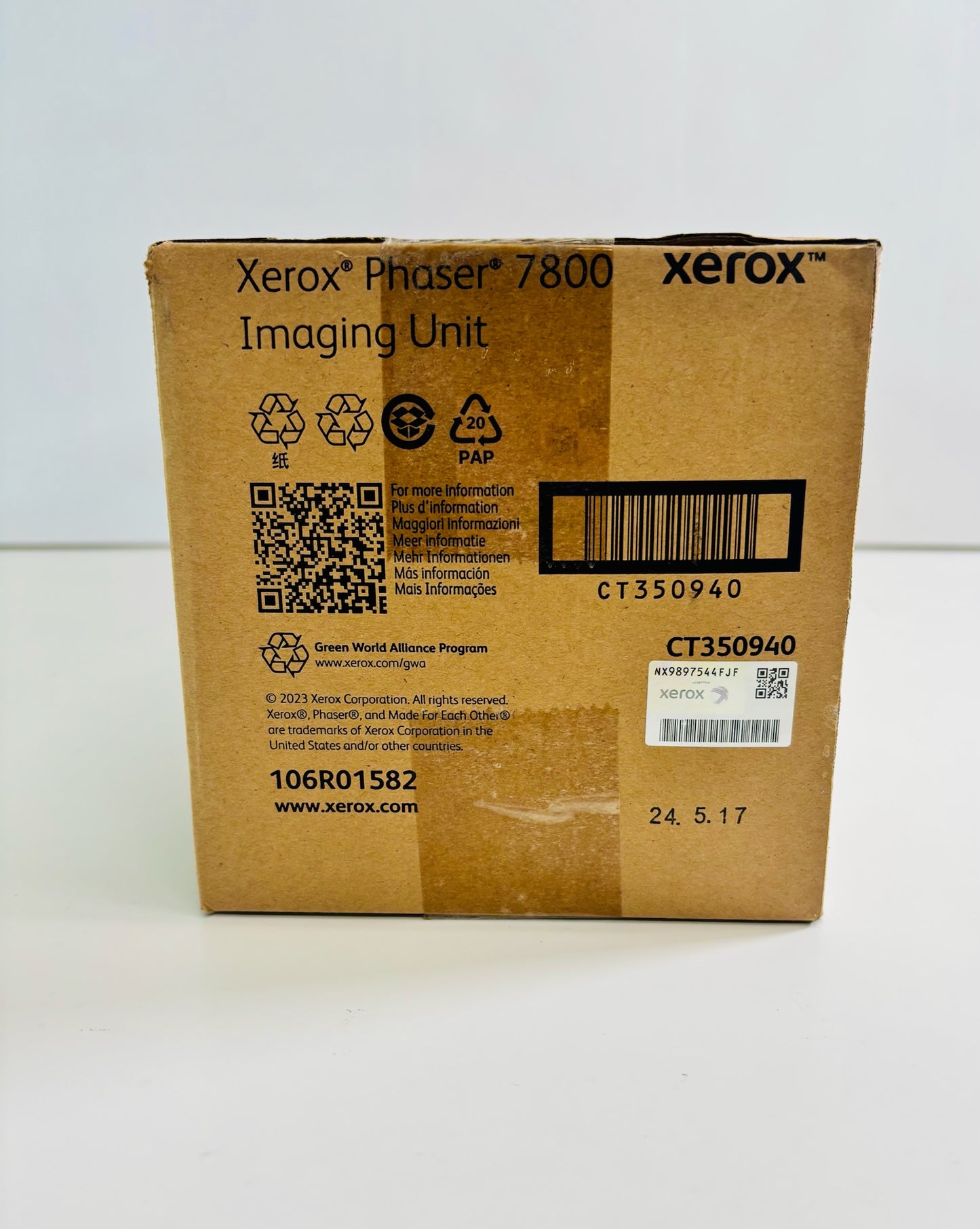 New Genuine Xerox Phaser 7800, 7800GX Imaging Unit 106R01582