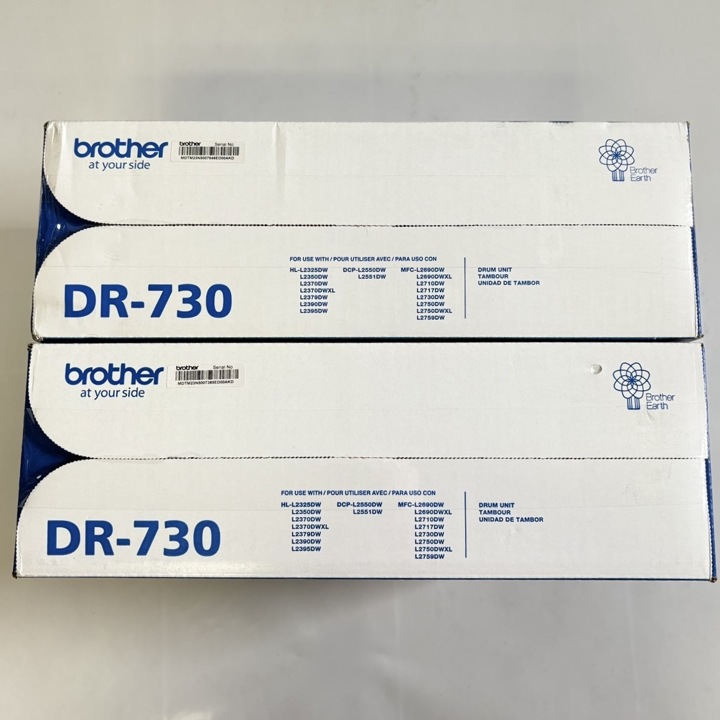 2 OEM Brother DCP-L2550DW,L2370DW,L2750DW Drum Units DR730, DR-730