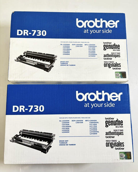 2 OEM Brother DCP-L2550DW,L2370DW,L2750DW Drum Units DR730, DR-730