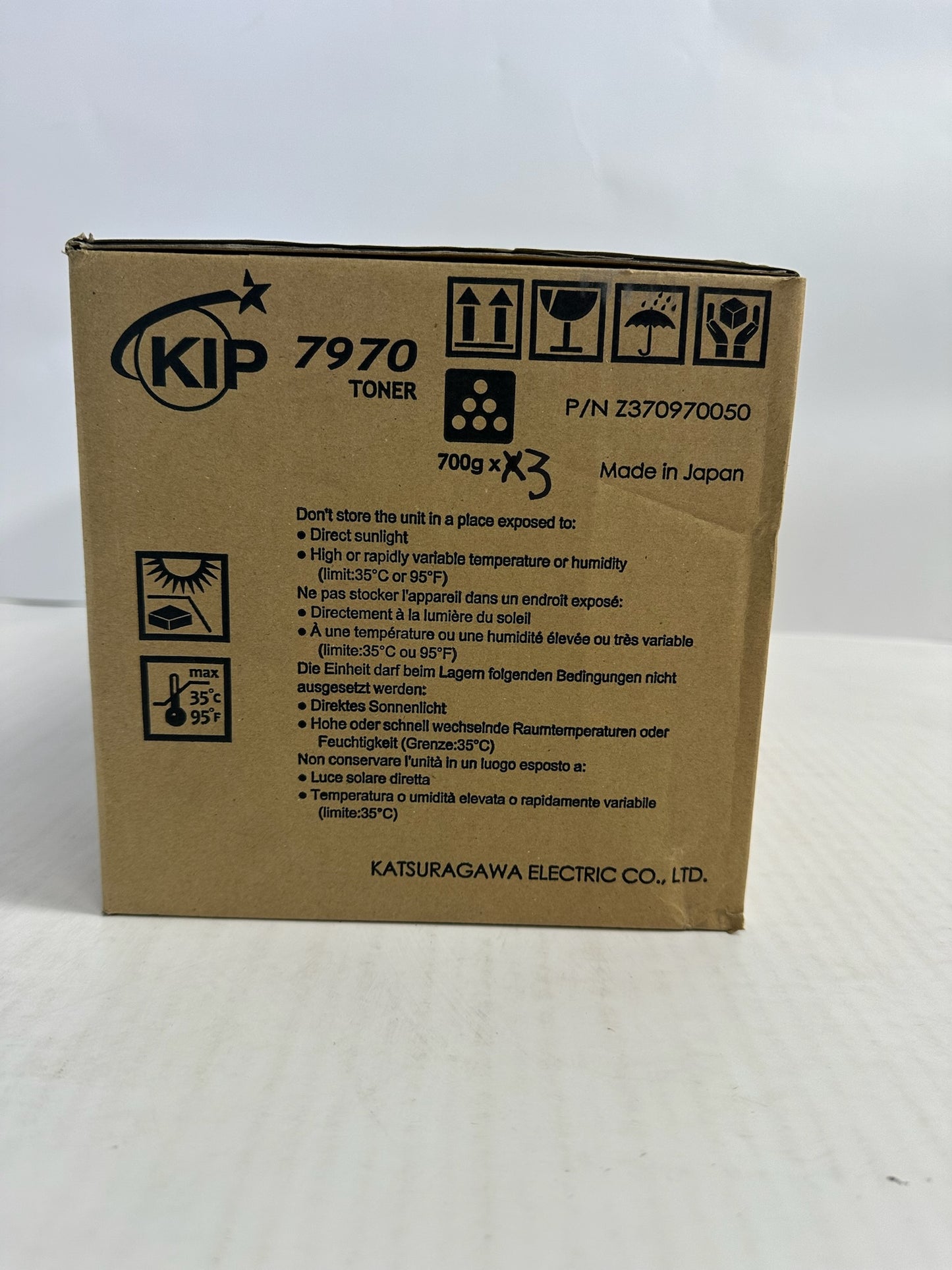 Open Box OEM KIP 7970, 7770 Black Toner Z370970050 (3 Toner Bottles in total)