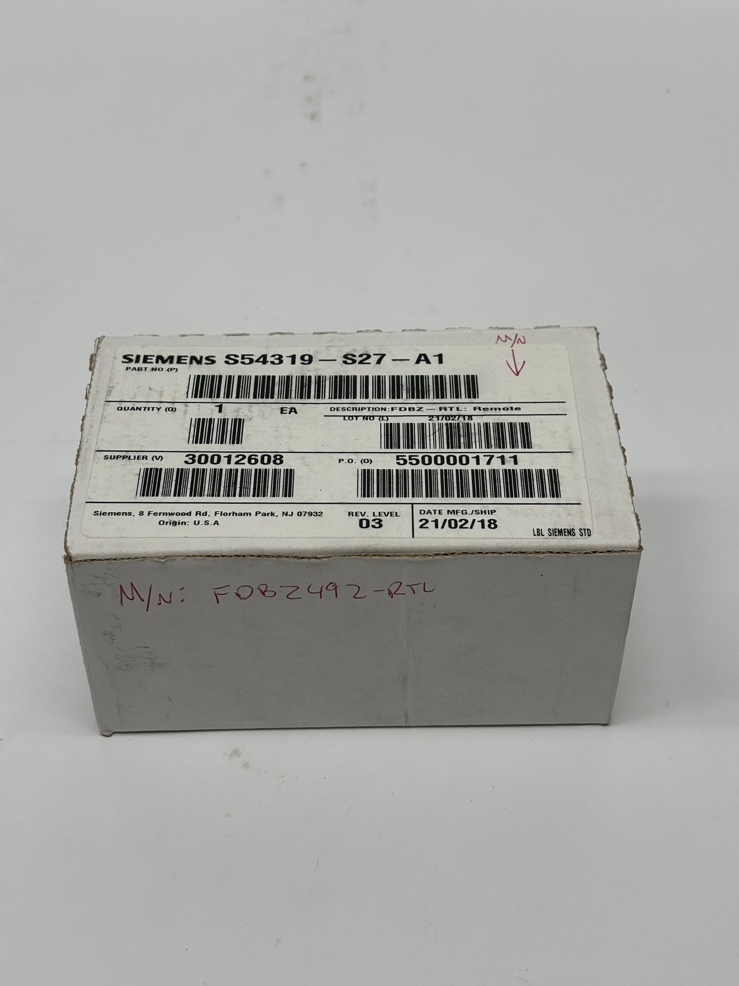 Siemens FDBZ492-RTL Remote Alarm Indicator