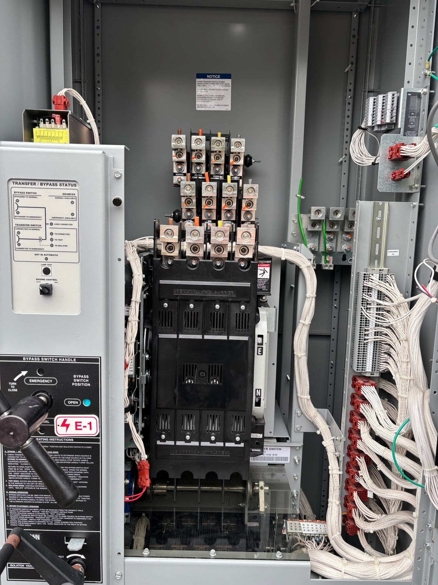 Kohler KBP-DMVA-0600S 600 AMP 480V Emergency Auto Transfer Switch W Bypass 01/15