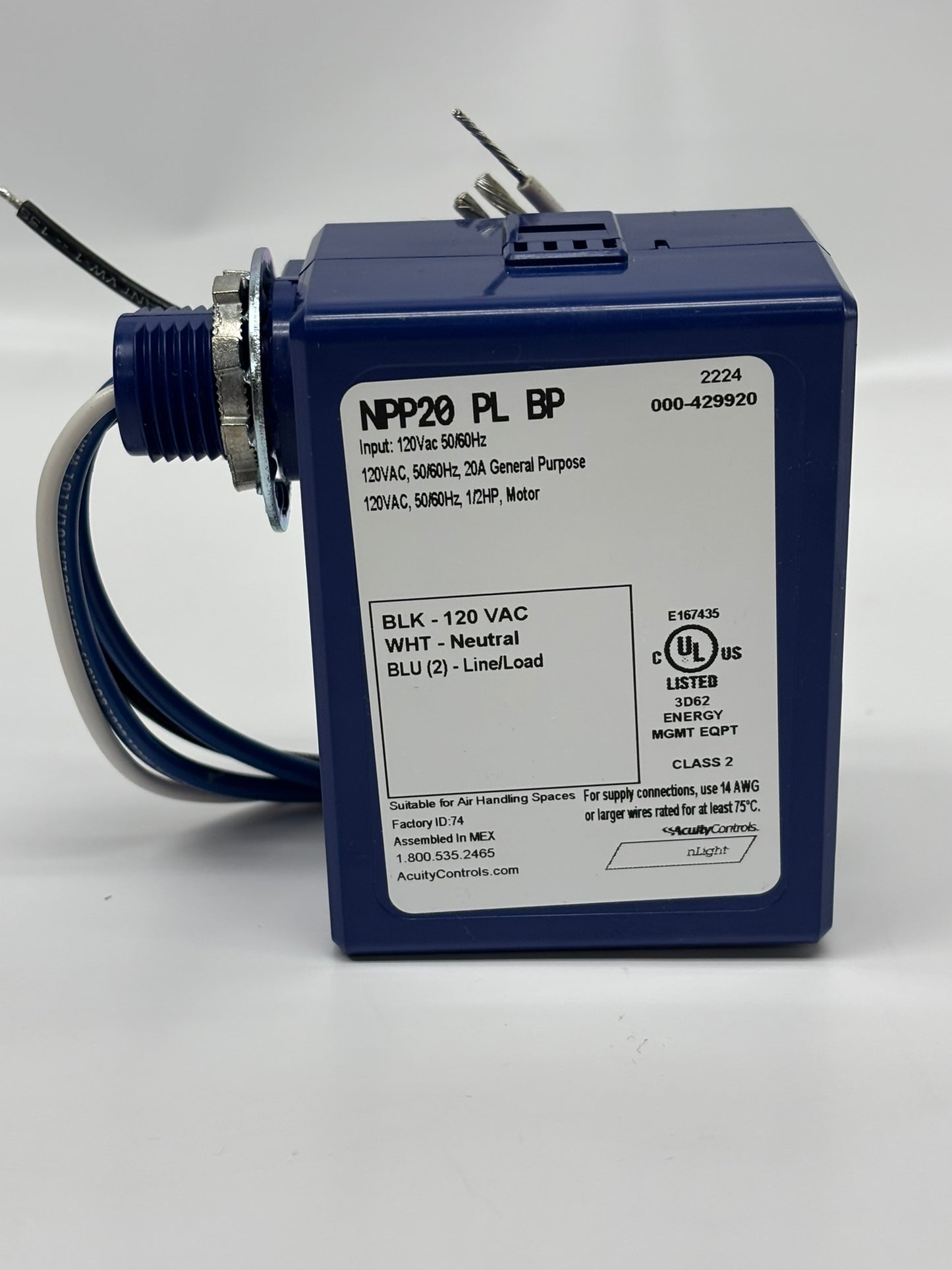 Acuity NPP20 PL BP 120 Volt Plug Load Control Power Pack