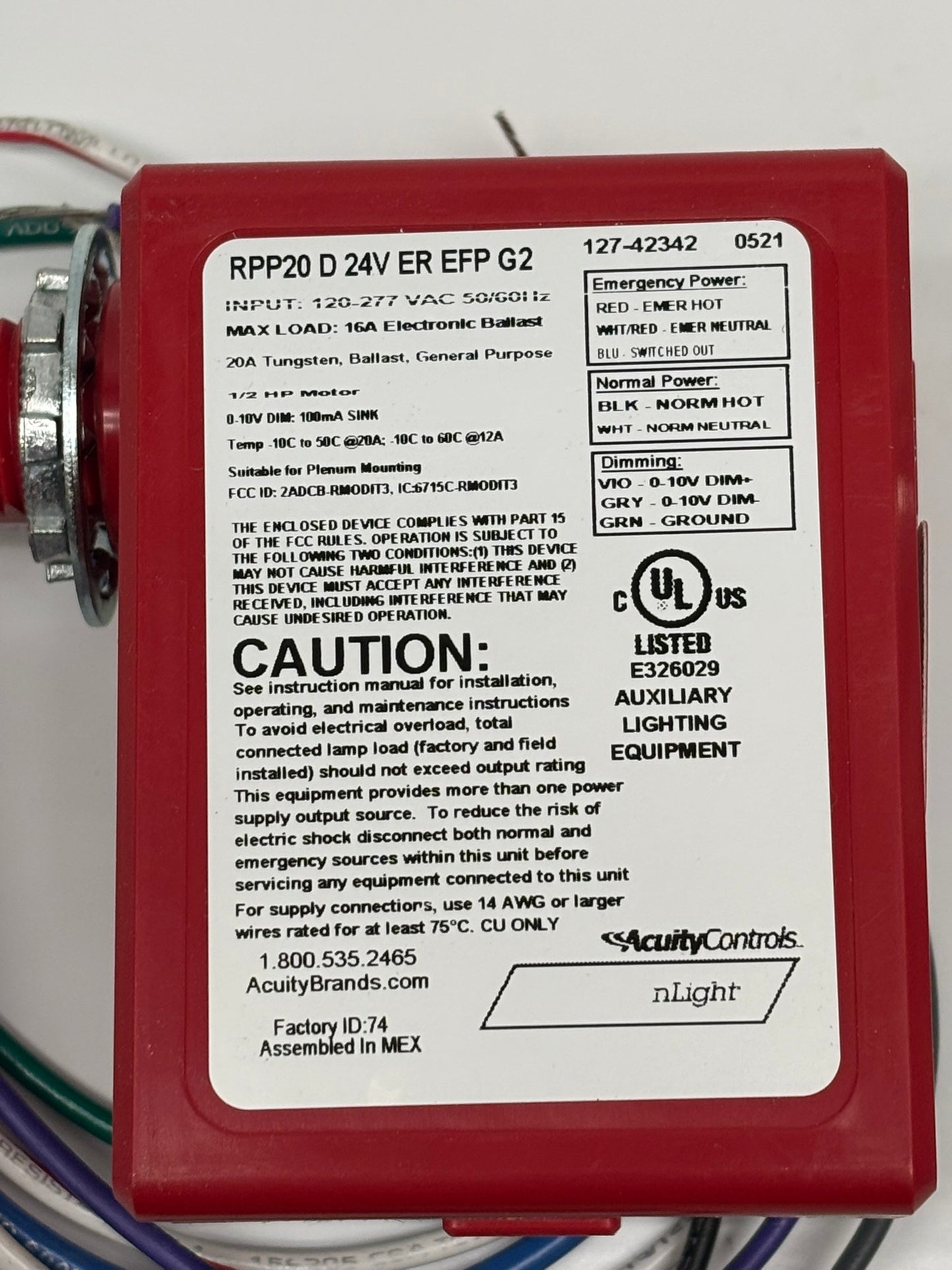 Acuity RPP20 D 24v ER EFP G2 Controlled Dimming