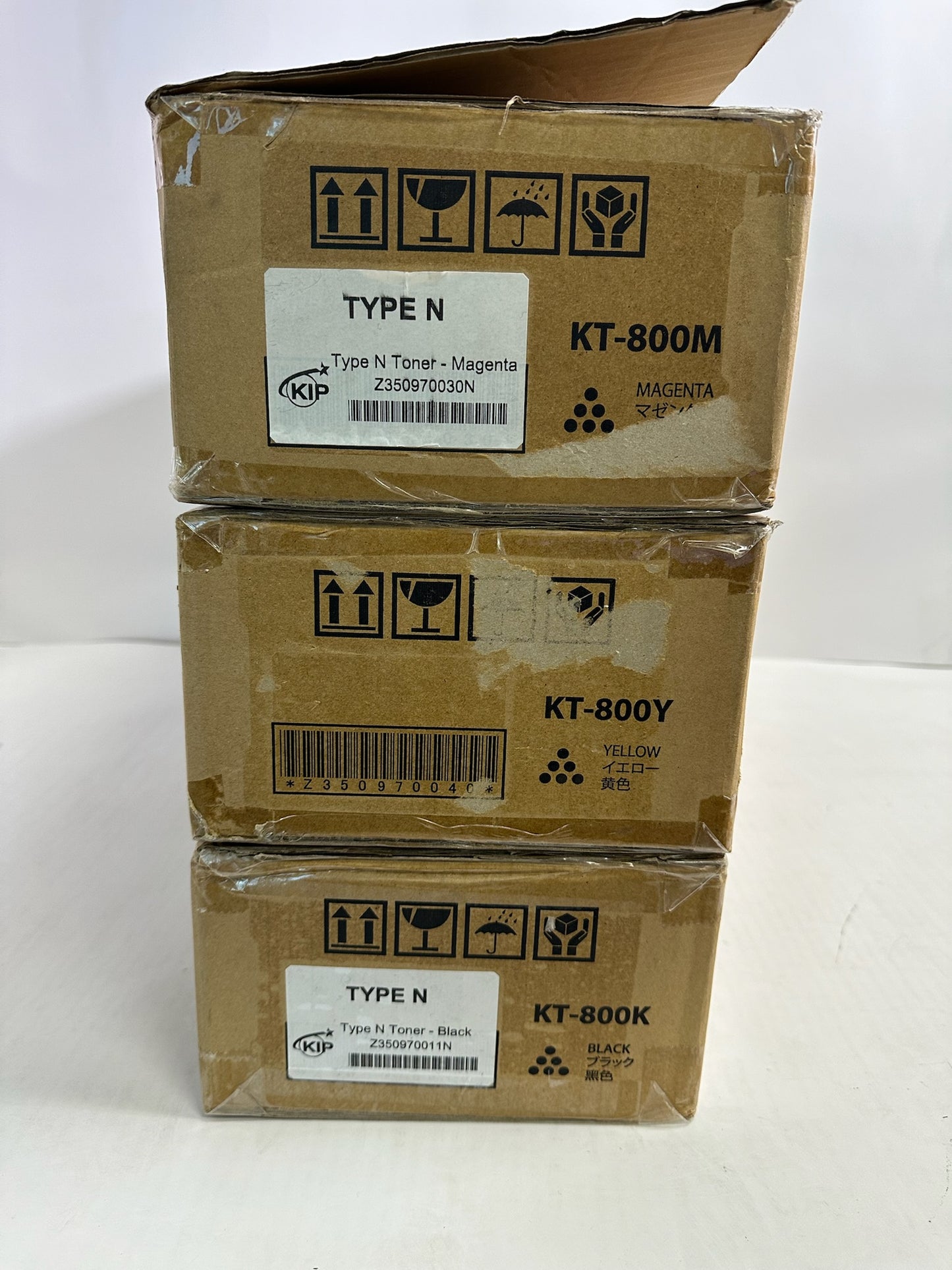 Open OEM KIP 850,860,870,880,890 MYK Toners KT-800 (4 Toner bottles in total, No Cyan)