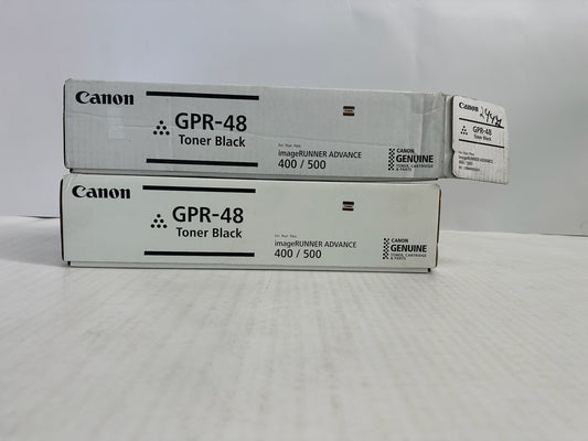 2 NEW OEM Canon iR ADV. 400iF,500iF Black Toner Cart. GPR-48 (1 New,1 open)