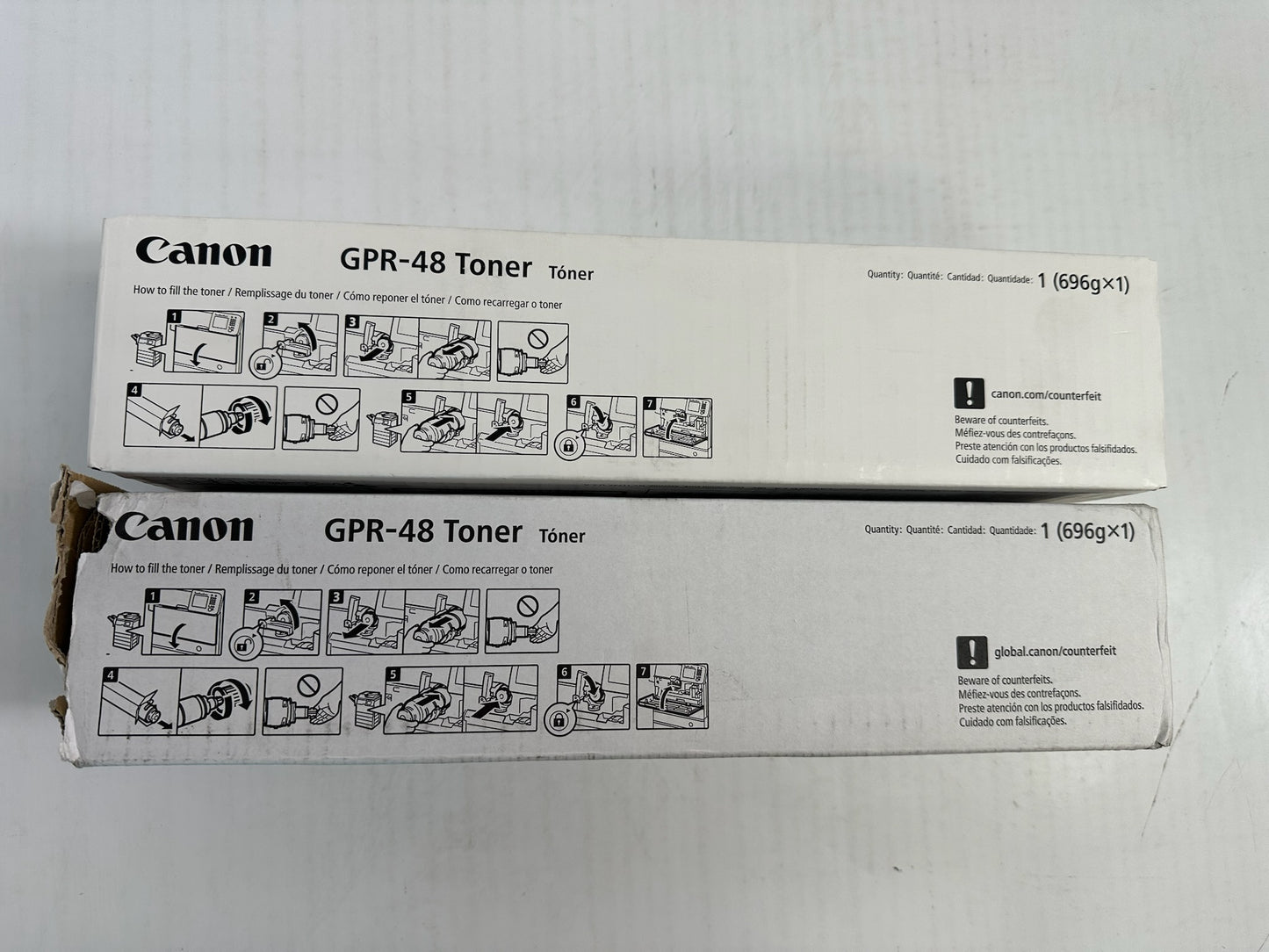 2 NEW OEM Canon iR ADV. 400iF,500iF Black Toner Cart. GPR-48 (1 New,1 open)