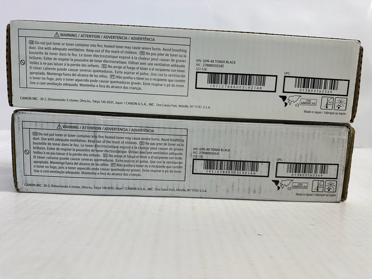 2 NEW OEM Canon iR ADV. 400iF,500iF Black Toner Cart. GPR-48 (1 New,1 open)