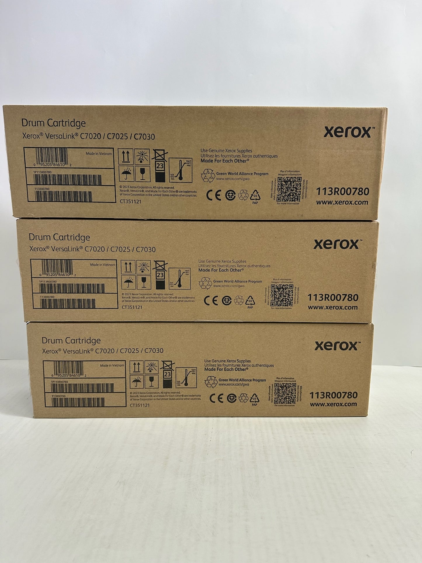 3 NEW OEM Xerox VersaLink C7020 C7025 C7030 Drum Cartridge Unit 113R00780