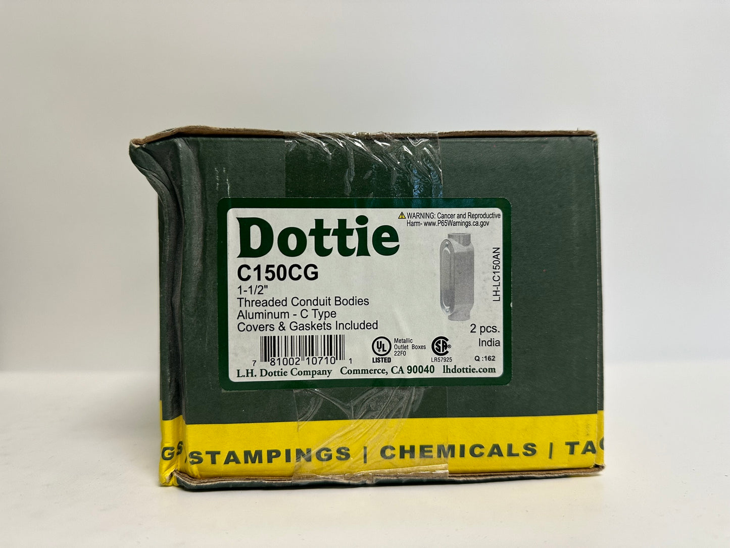 4 PK Dottie (C150CG) 1 1/2" Threaded Conduit Bodies Aluminum -C Type