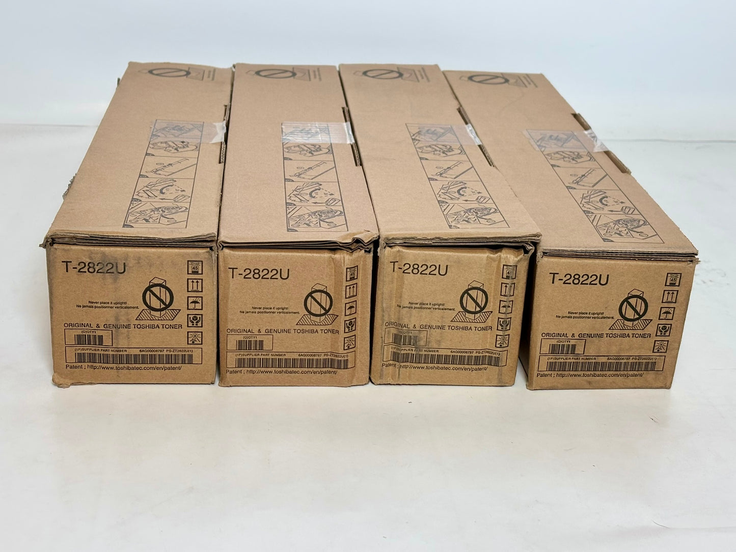 4 OEM Toshiba eSTUDIO 2822AF, 2822AM Black Toners Cartridges T2822U (T-2822U)