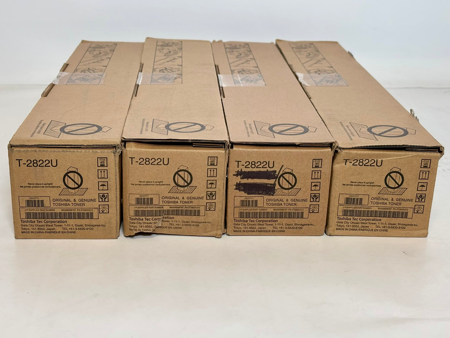 4 OEM Toshiba eSTUDIO 2822AF, 2822AM Black Toners Cartridges T2822U (T-2822U)
