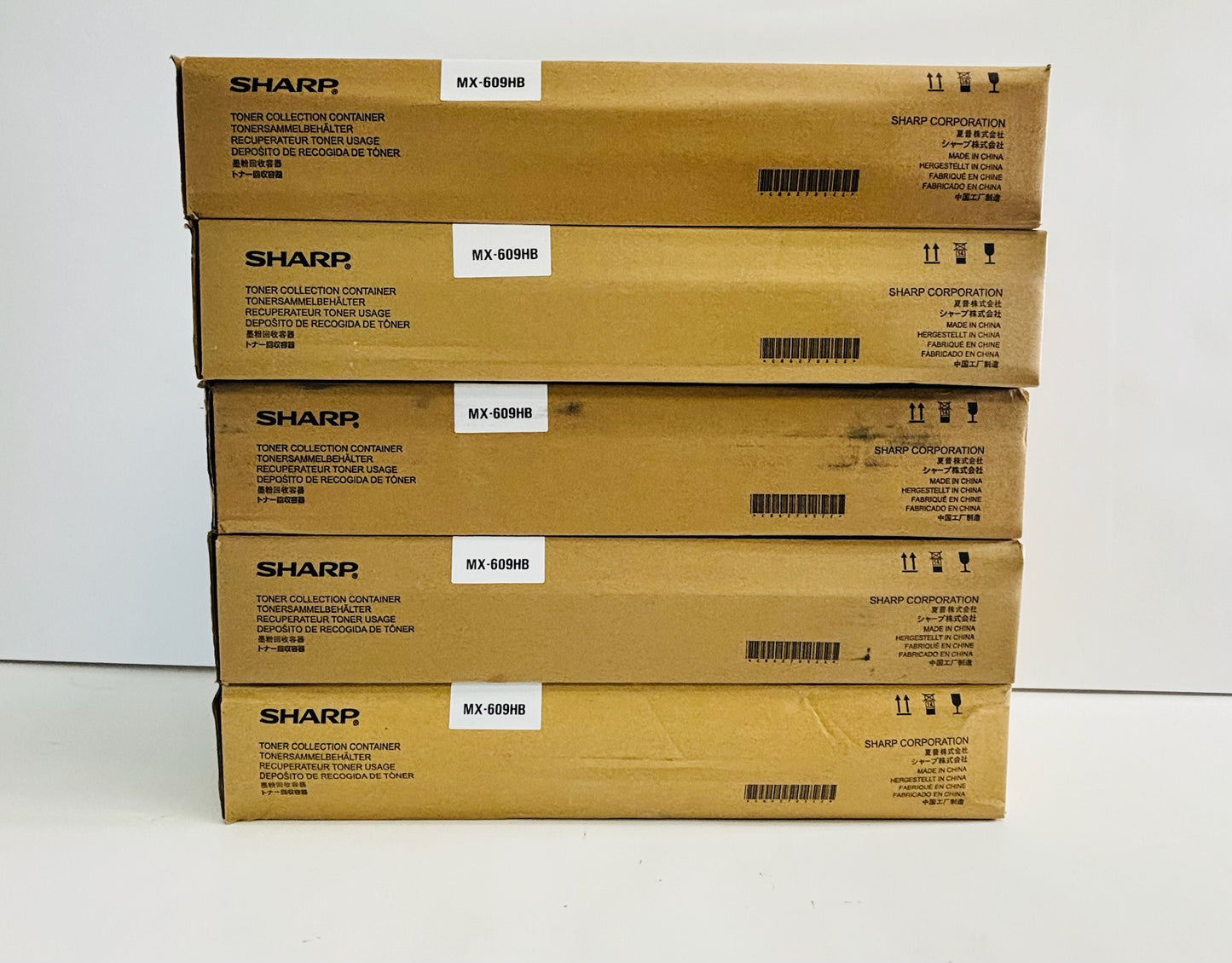 5 New Genuine Sharp MX-M5050,M6050,M6070 Waste Toner Container MX-609HB