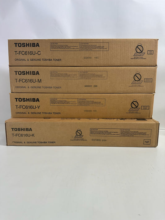4 OEM Toshiba e-STUDIO 5516AC,6516AC,7516AC CMYK Toner Cartridges  T-FC616U