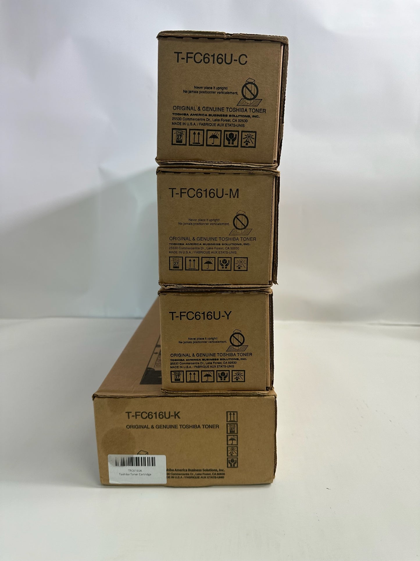 4 OEM Toshiba e-STUDIO 5516AC,6516AC,7516AC CMYK Toner Cartridges  T-FC616U