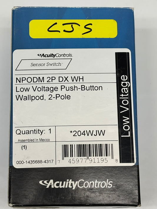 Acuity NPODM 2P DX WH 2 pole Wallpod 2 pole Low Voltage