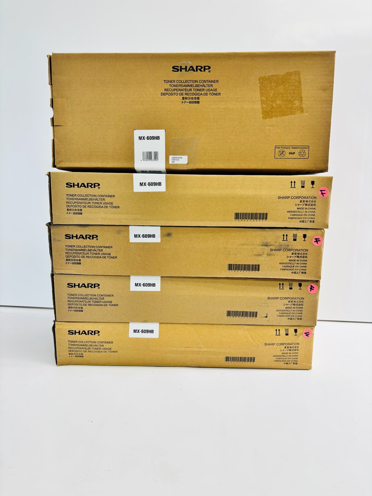 5 New Genuine Sharp MX-M5050,M6050,M6070 Waste Toner Container MX-609HB