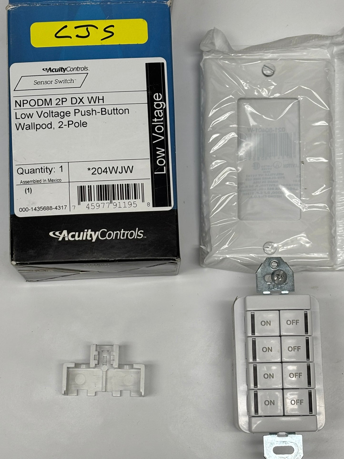 Acuity NPODM 2P DX WH 2 pole Wallpod 2 pole Low Voltage