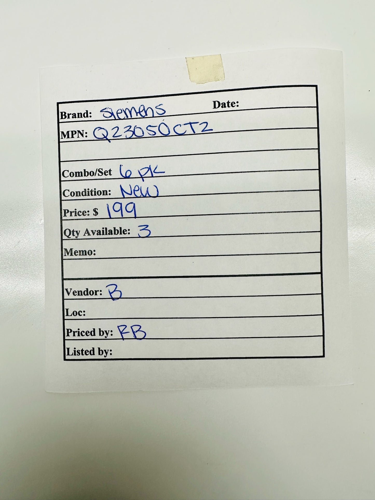 6 Pk Siemens Q23050CT2 Quadplex 30/50A 120/240V Circuit Breaker