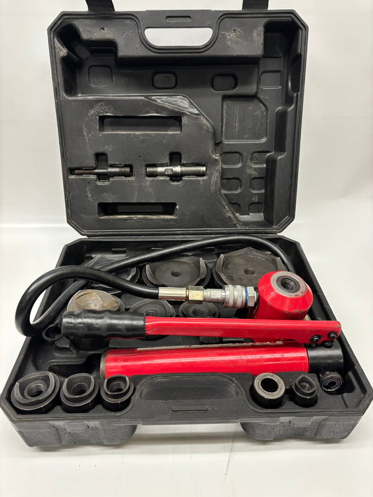 AMZCNC Hydraulic Hole Punch Set 1/2-4 in Electrical Conduit Hole Cutter 15T 1/2"~4"