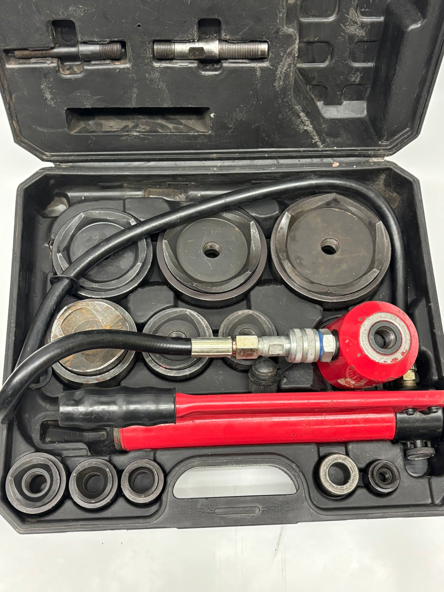 AMZCNC Hydraulic Hole Punch Set 1/2-4 in Electrical Conduit Hole Cutter 15T 1/2"~4"