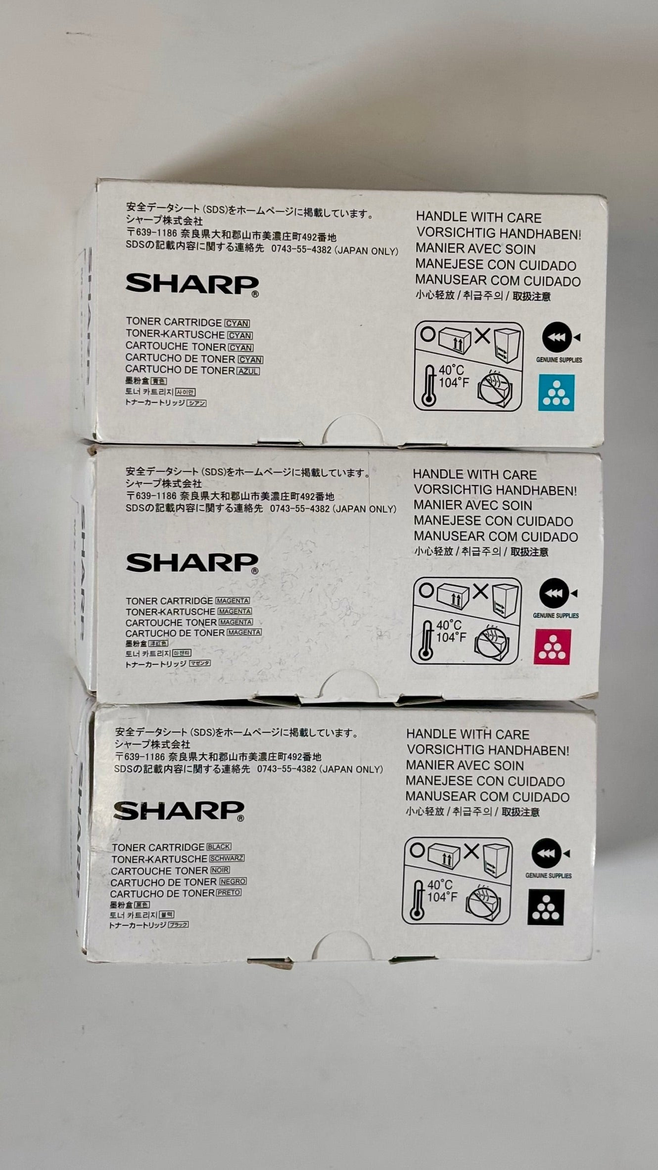 3 OEM Sharp MX-C300P,MX-303W,MX-304W CMK Toner Cartridges MX-C30NT