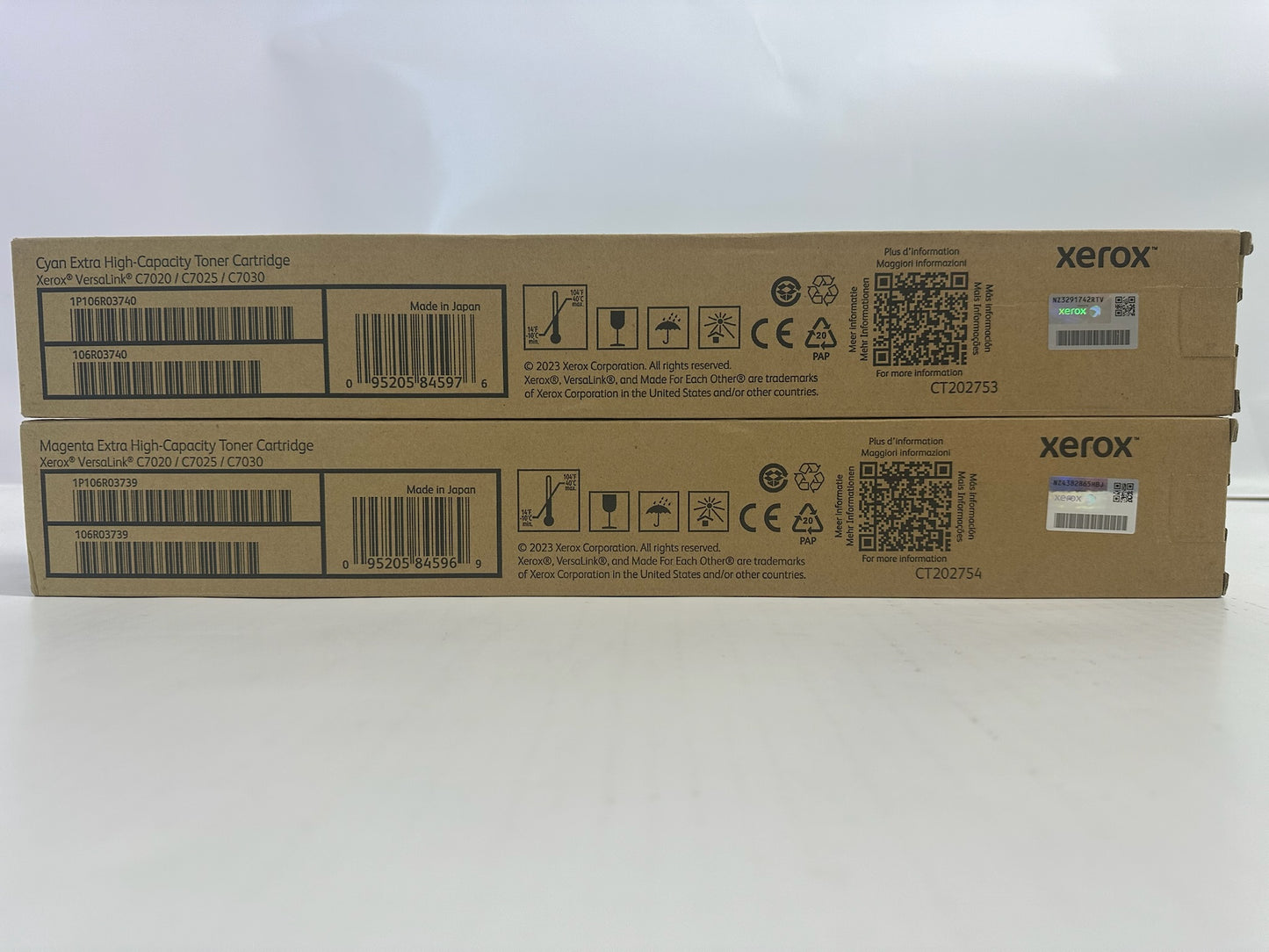 2 Genuine Xerox VersaLink C7020 C7030 CM EXTRA High Capacity Toners 106RO3737,40