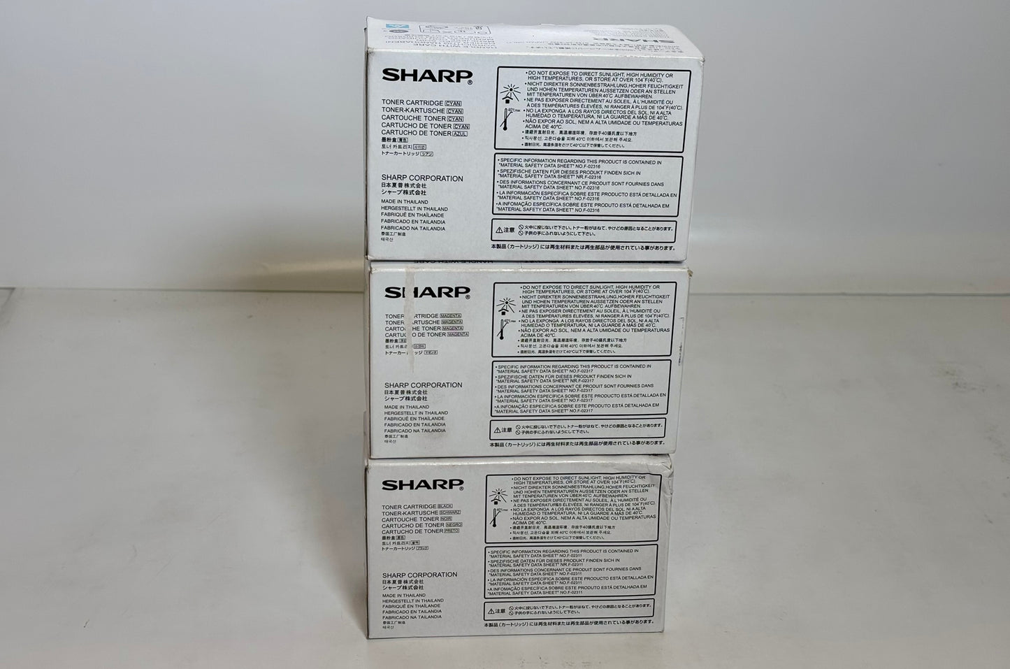 3 OEM Sharp MX-C300P,MX-303W,MX-304W CMK Toner Cartridges MX-C30NT