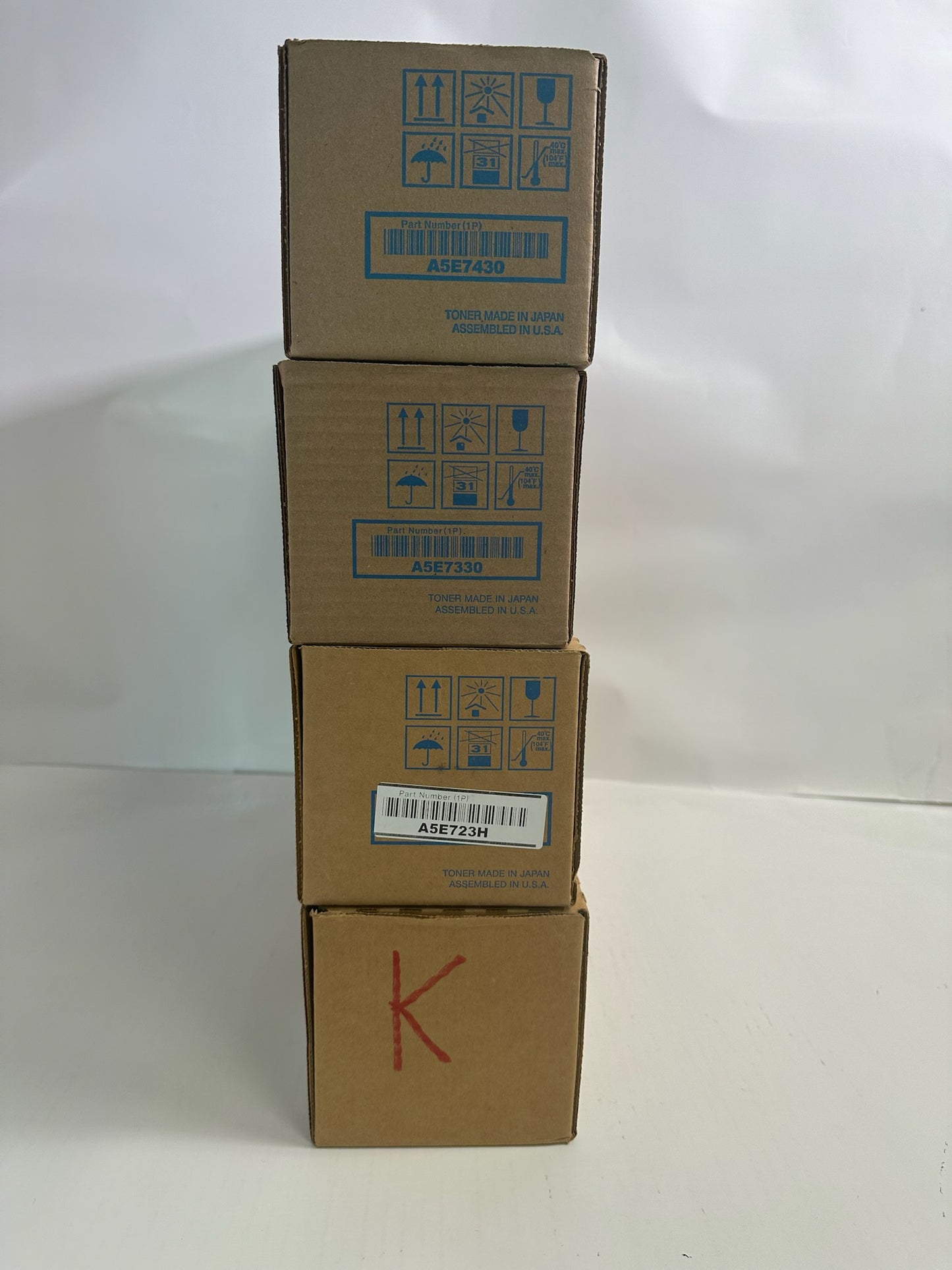 4 Genuine Konica Minolta bizhub Press C1085,C1100 CMYK Toner Cartridges TN622