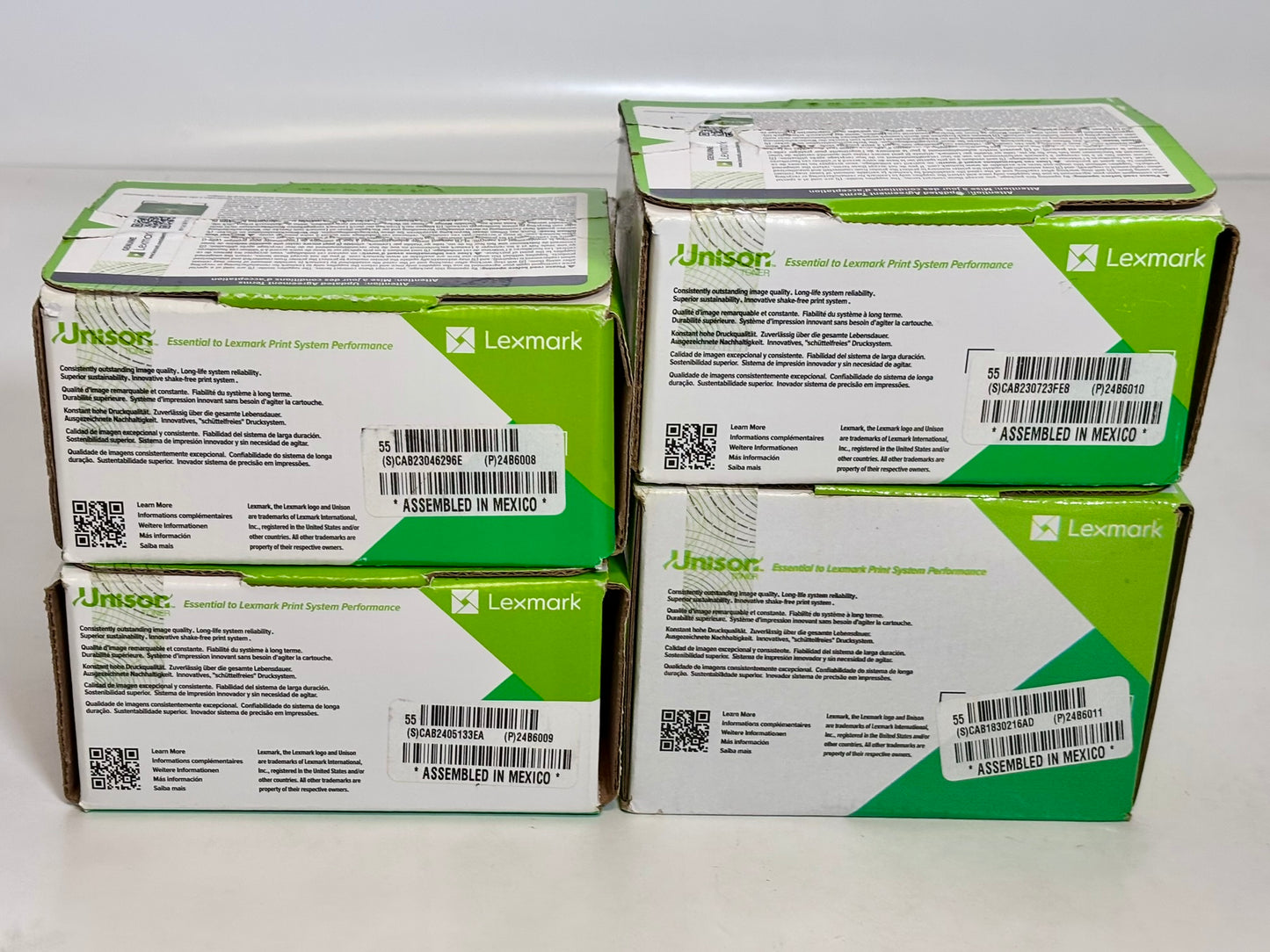 4 OEM Lexmark C2132,XC2130,XC2132 CMYK Toners 24B6008,24B6009,24B6010,24B6011