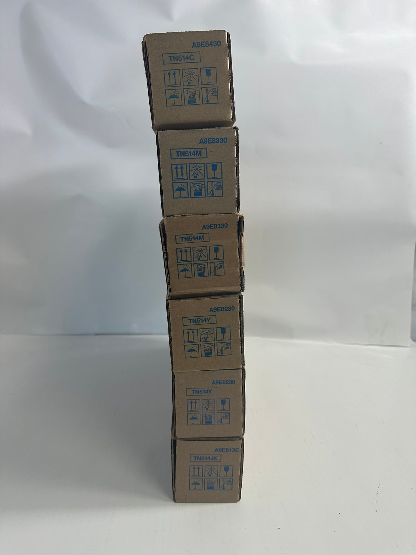 6 Genuine Konica Bizhub C458,C558,C658 CMMYYK Toners TN514(TN514 CMY, TN514JK)