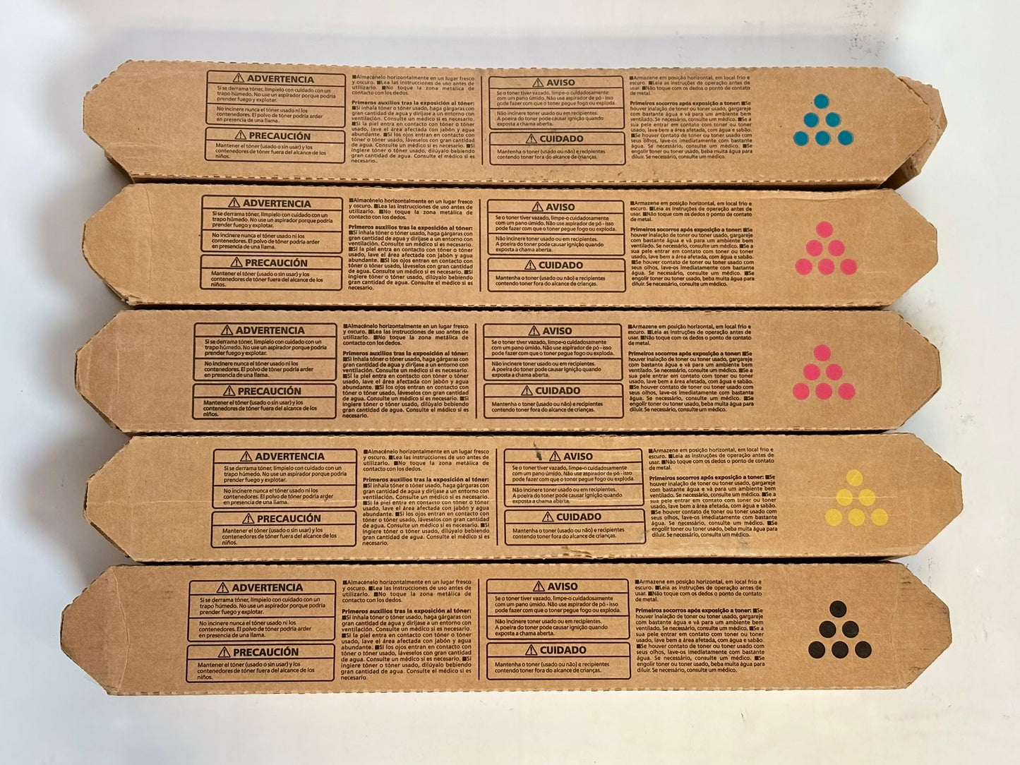 5 Genuine Ricoh MP C407 CMMYK Toner Cartridges 842207, 842208, 842209, 842210