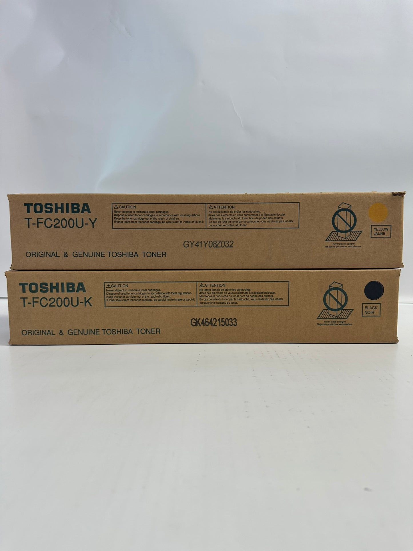 2 OEM Toshiba e-STUDIO 2000AC,2500AC YK Toner T-FC200U-Y, T-FC200U-K (Open Yel)