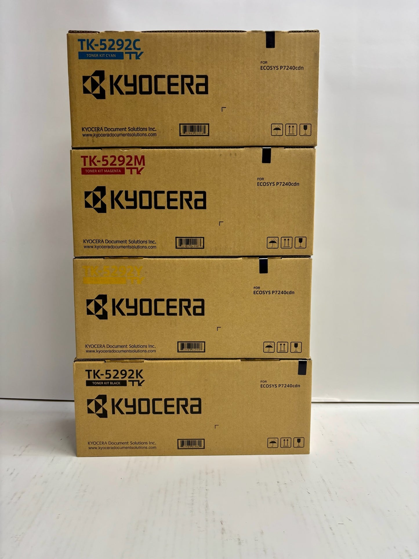 4 New Genuine Kyocera ECOSYS P7240cdn CMYK Toner TK-5292 (Same Day Shipping)