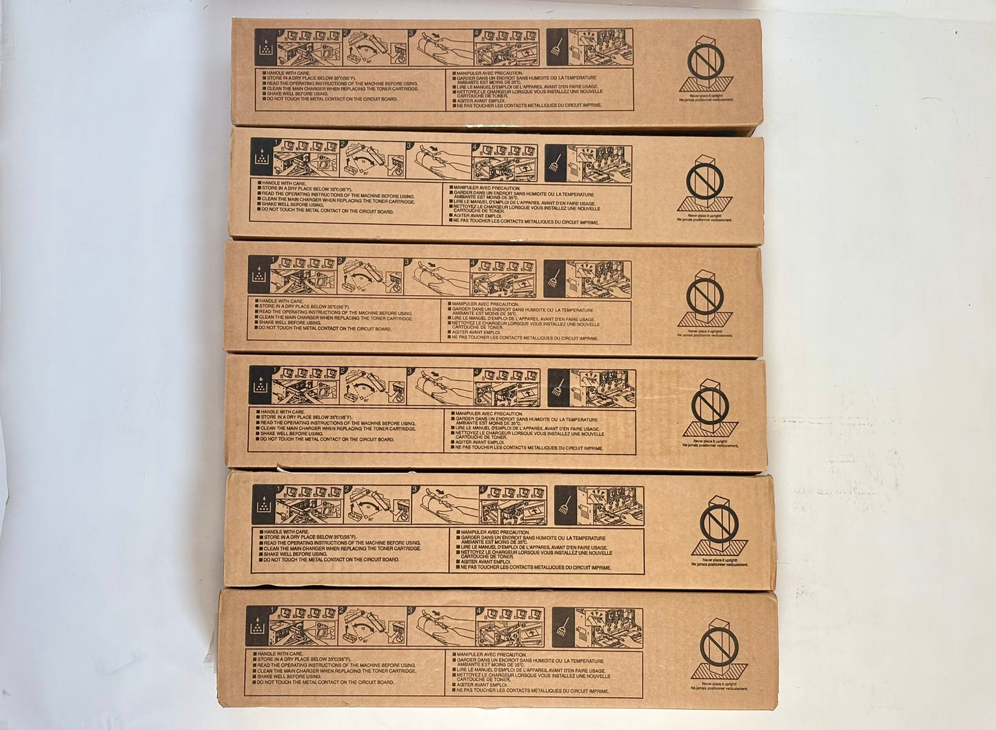 6 Cosmetic OEM Toshiba e-STUDIO 2010AC,2510AC CCMYYK Toner Cartridges T-FC210U