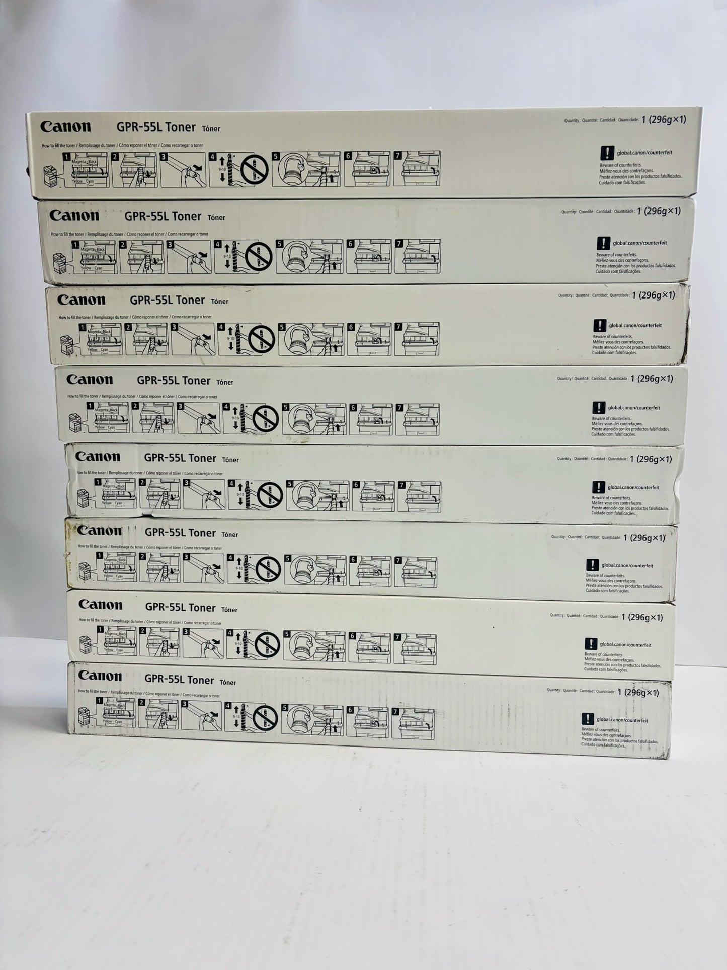 8 Genuine Canon iRAC5535i,C5535i II Cyan Mag. & Yellow Toners GPR-55L CCCMMMYY