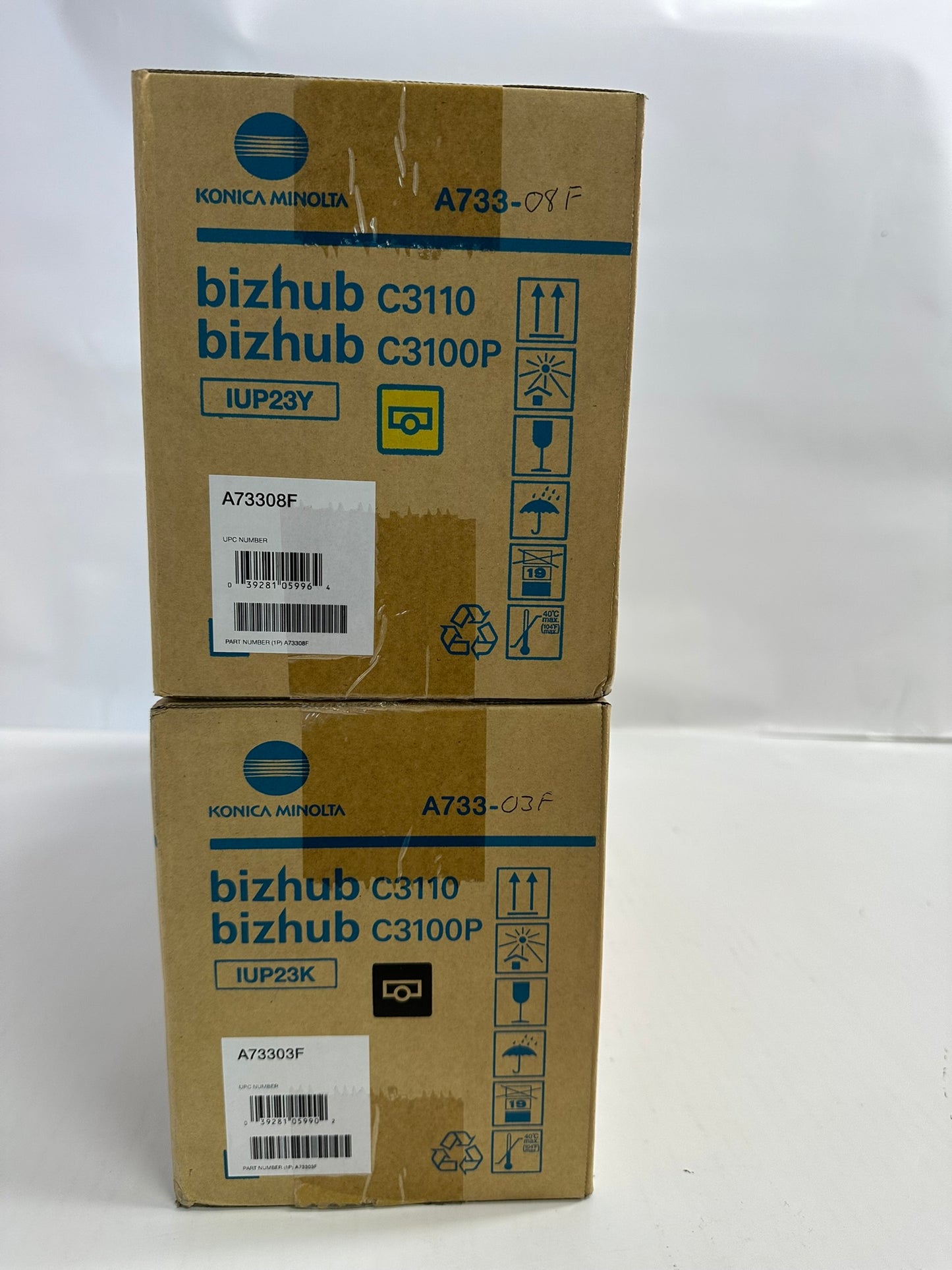 2 Genuine Konica Bizhub C3110,C3100P Yellow and Black Imaging Unit IUP23Y,IUP23K