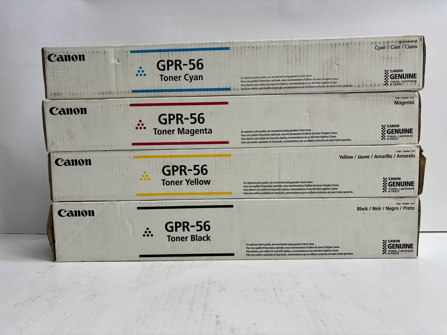 4 Genuine Canon iR Adv C7565,C7570,C7580 CMYK Toners GPR-56