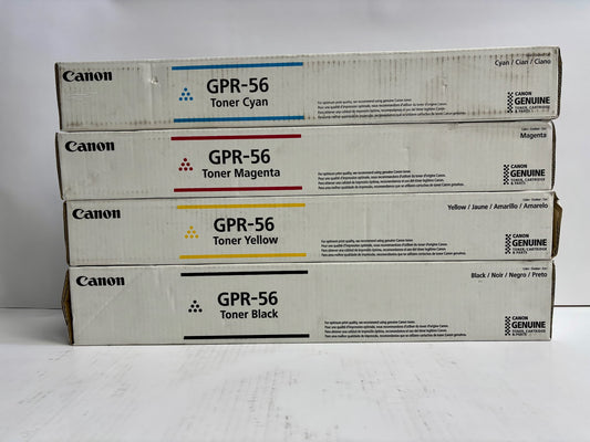 4 Genuine Canon iR Adv C7565,C7570,C7580 CMYK Toners GPR-56