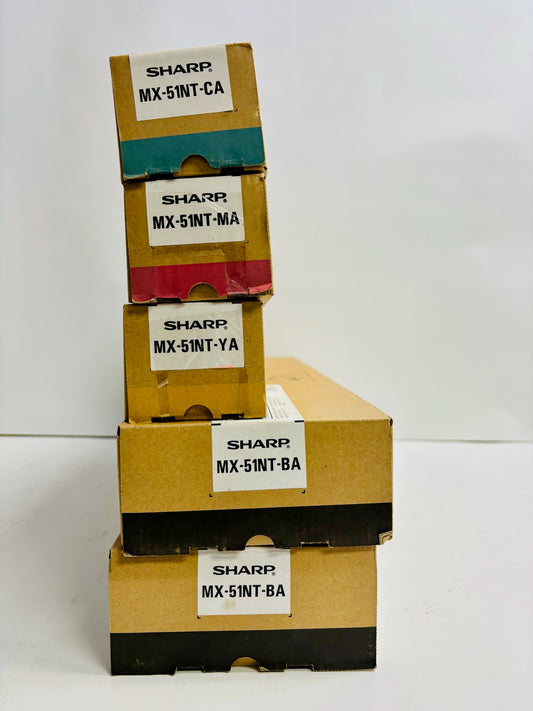 5 Genuine Sharp MX-4110,4111N,4112N,4140N,4141N,5110N MX-51NT CMYKK Toners
