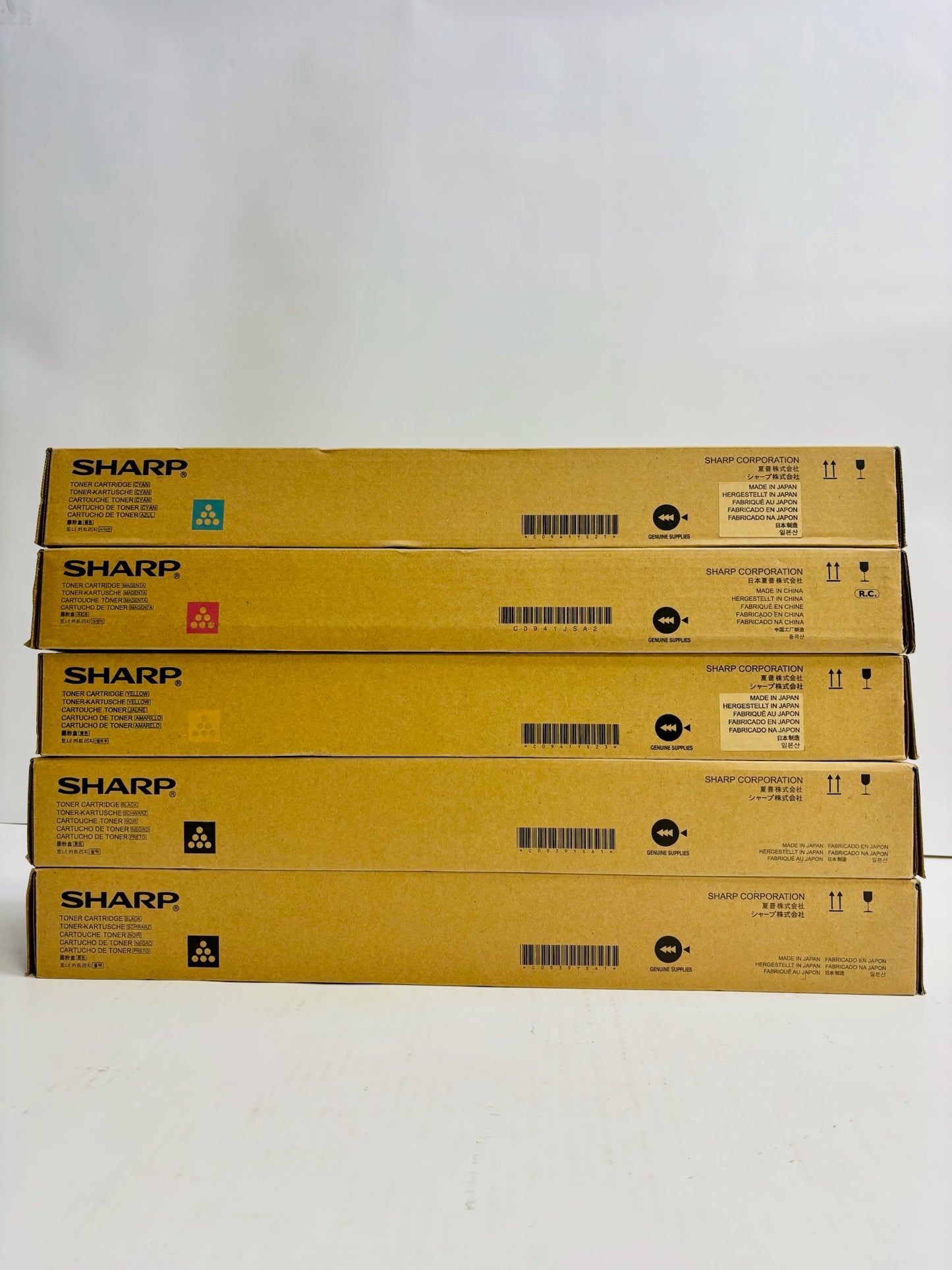 5 Genuine Sharp MX-4110,4111N,4112N,4140N,4141N,5110N MX-51NT CMYKK Toners