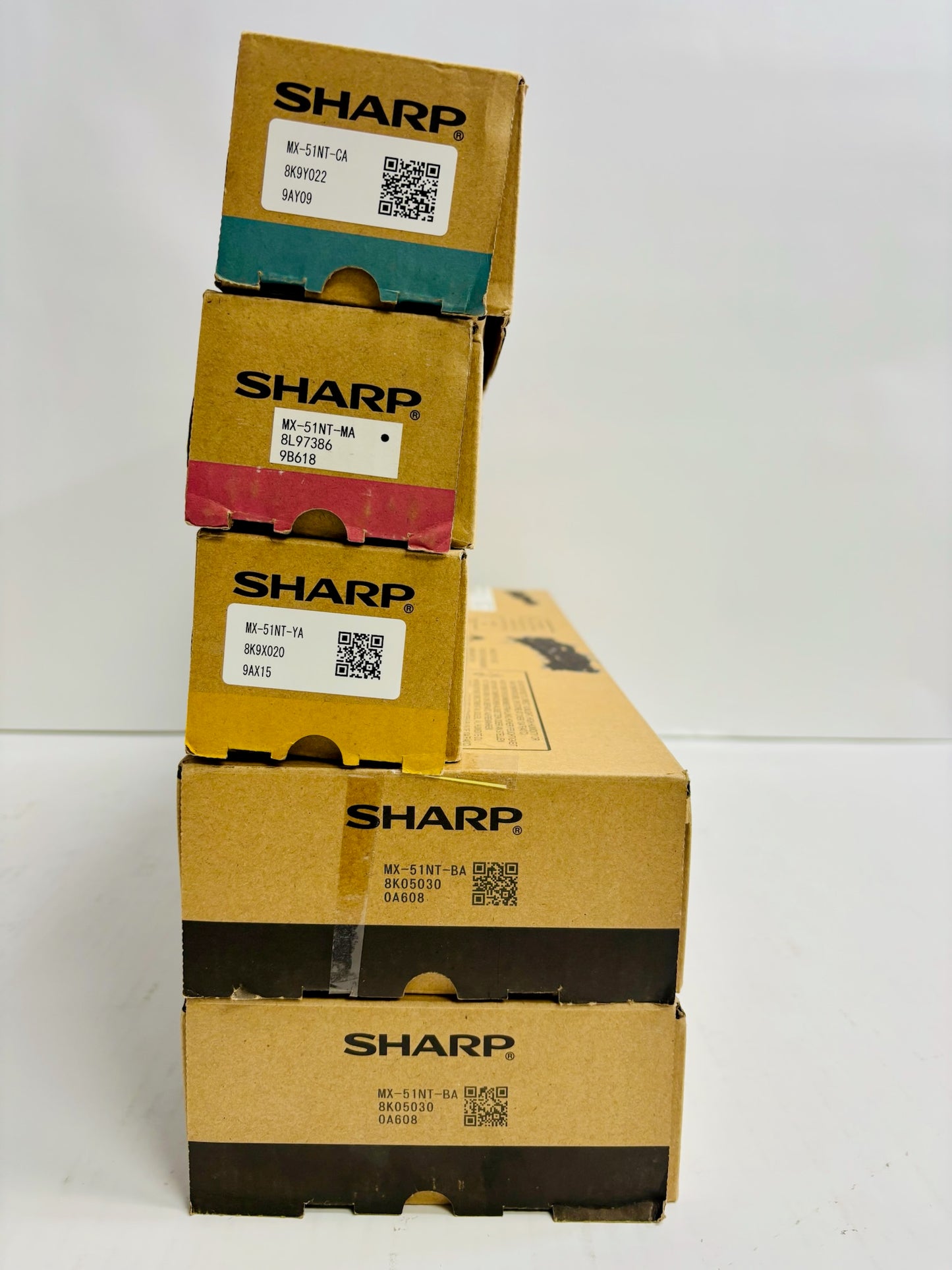 5 Genuine Sharp MX-4110,4111N,4112N,4140N,4141N,5110N MX-51NT CMYKK Toners